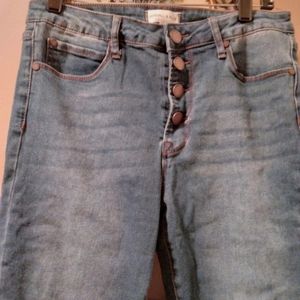 Kendall & Kylie High Waist Button Fly Medium Jeans